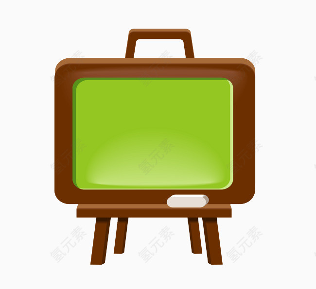 卡通绿色小黑板