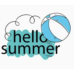 夏日手绘装饰素材