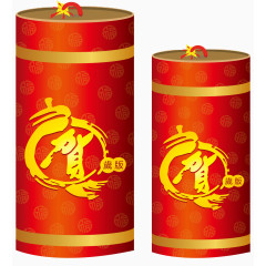 卡通版的红色鞭炮