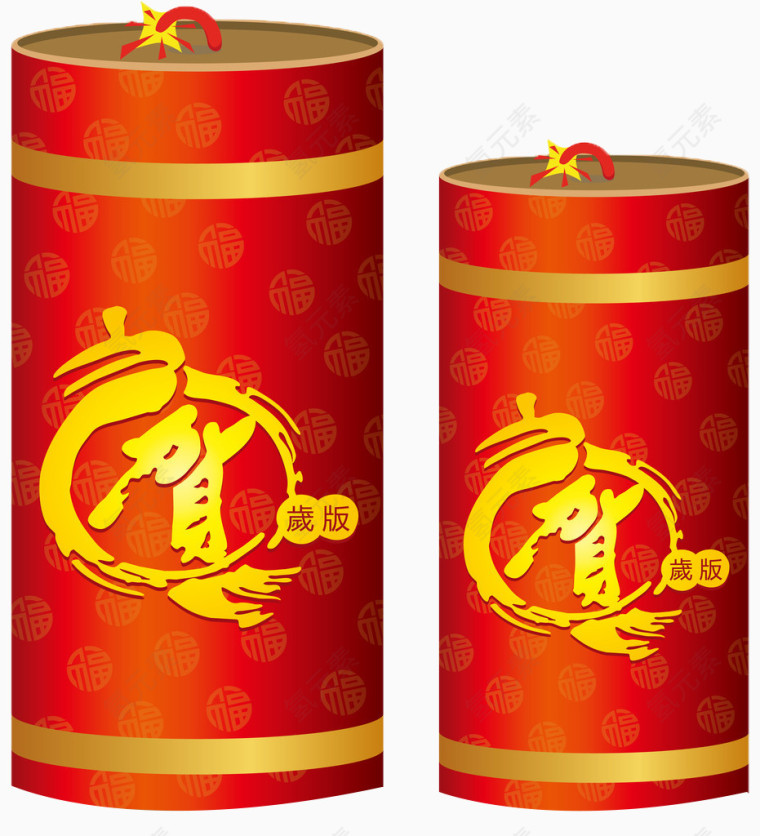 卡通版的红色鞭炮