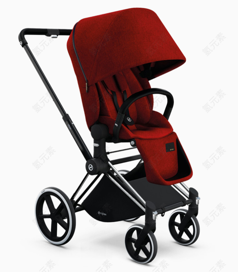 红色婴儿车