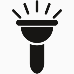 黑色手电筒图标