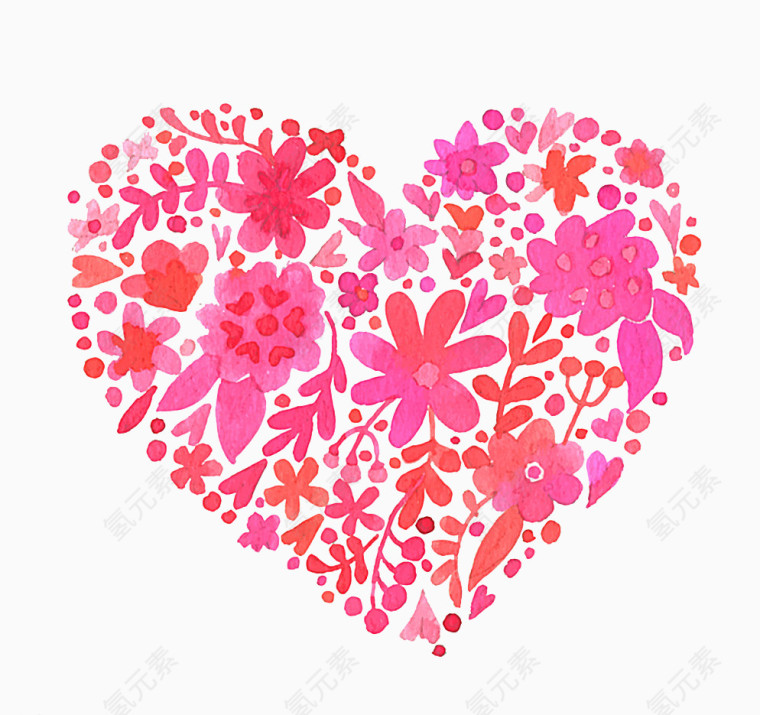 水彩爱心