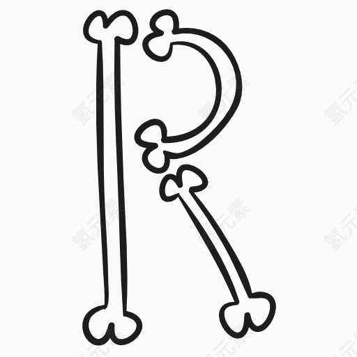 英文大写字母R图标