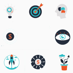 扁平图标合集素材