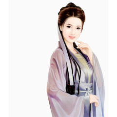 png手绘唯美古典人物