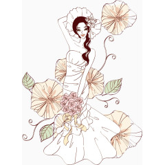 卡通矢量美女