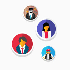 圆形职业人物头像