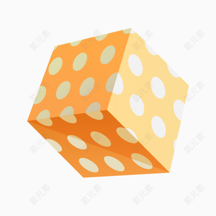 黄色圆点立体正方体