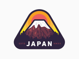 日本雪山图标元素