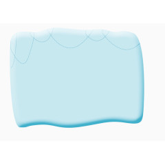 卡通清新蓝色产品边框