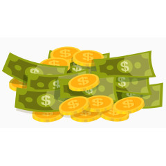 钞票金币素材