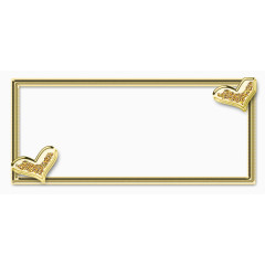 玻璃质感爱心矩形边框