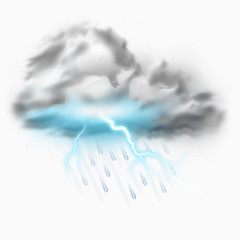 雷阵雨大雨图标