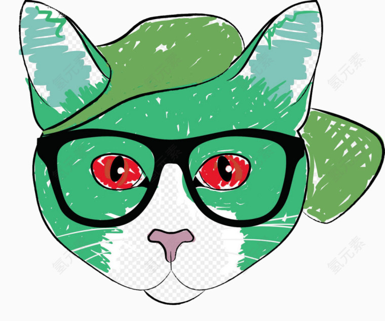 可爱的手绘猫咪