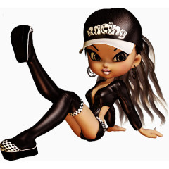 卡通西方人物图片手绘欧美女孩