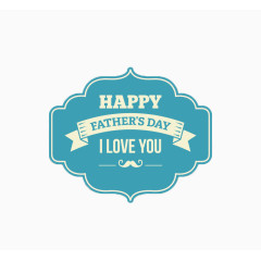 父亲节蓝色贺卡