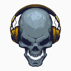 骷髅头戴耳机