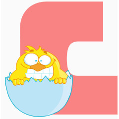 卡通画动物字母C