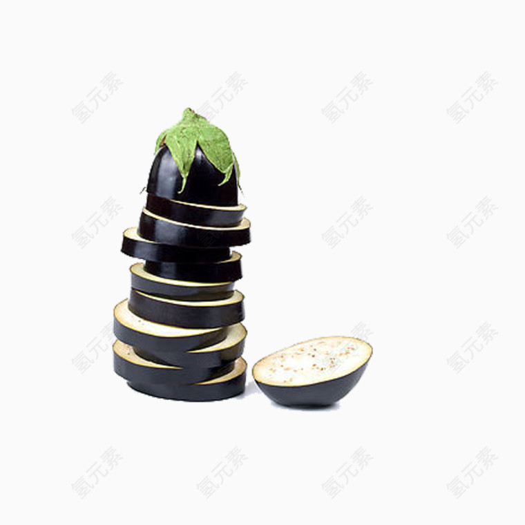 创意茄子切片