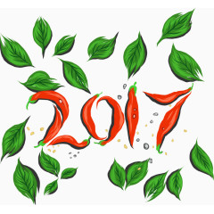 矢量2017装饰图案免扣素材