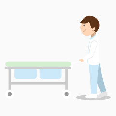 卡通手绘男护理人员