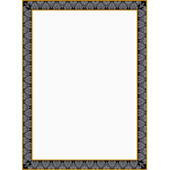 黑色花纹边框
