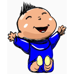 卡通可爱男宝宝