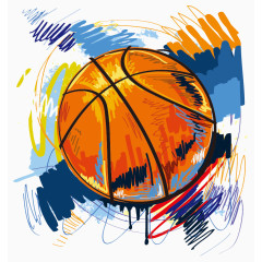 动感手绘篮球