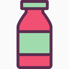 卡通彩色瓶子图标