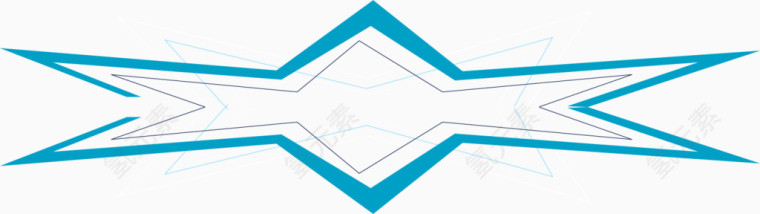矢量手绘蓝色线条