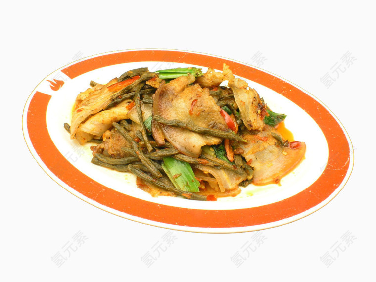 特色干虹豆回锅肉