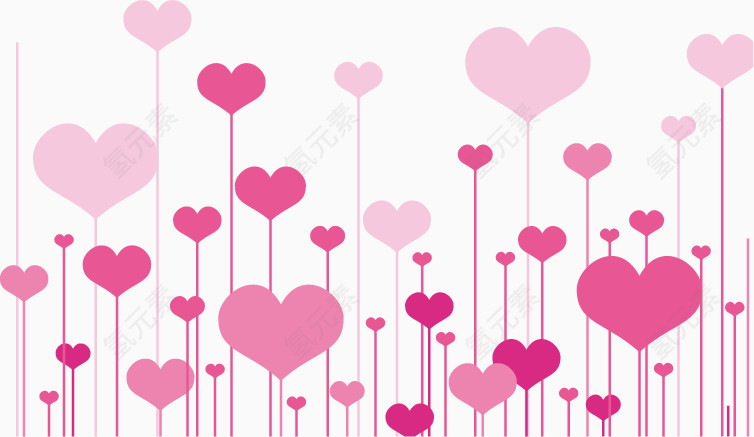 粉色心形装饰背景