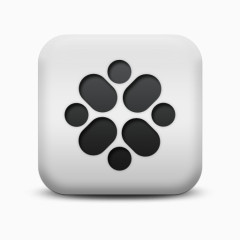 磨砂白广场图标社会媒体标志芷琦社会媒体标识图标