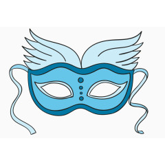 卡通蓝色面具