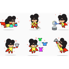 超级妈妈矢量图