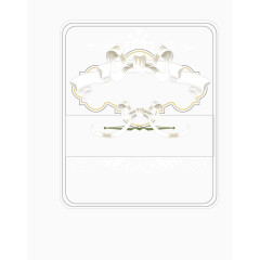 古朴素雅花纹边框