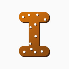 饼干英文字体字母I