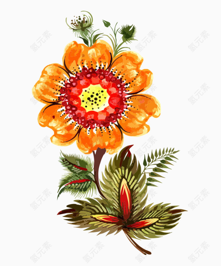 太阳花插画