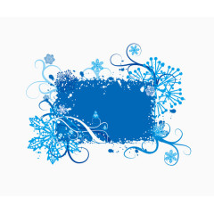 蓝色促销花纹背景