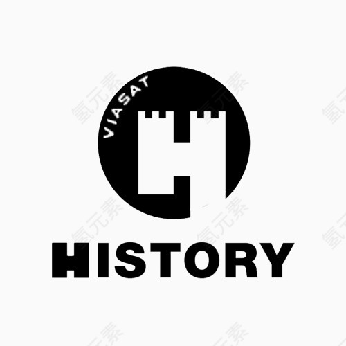 viasat公司历史黑色的Tv-channel-icons