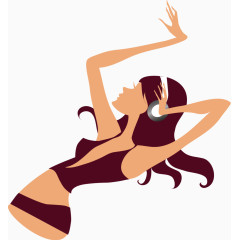 时尚女士卡通人物卡通手绘装饰元素