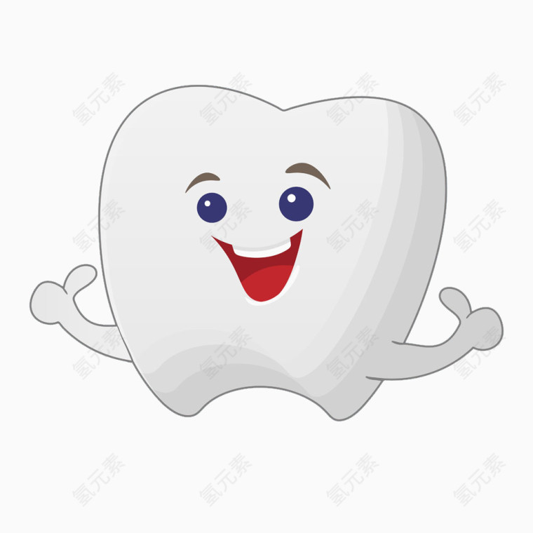 双手点赞的牙齿