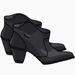 卡通黑色小皮鞋