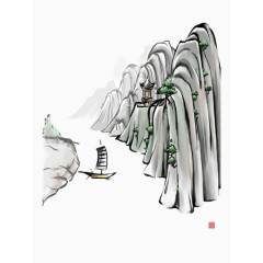 水墨山水画
