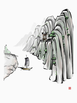 水墨山水画