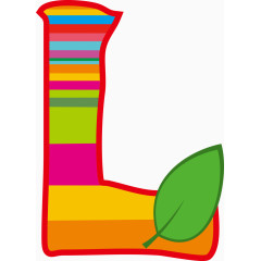 卡通水果字母图标L