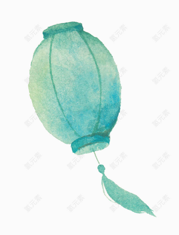 水彩花灯
