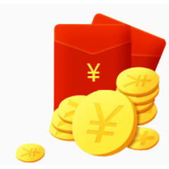 金币红包手绘卡通