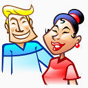 夫妇男人用户女人孩子们